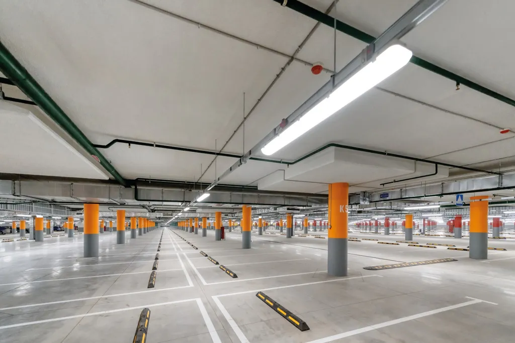 Luminaire étanche LED 147 cm gris 48W pour garage et entrepôt