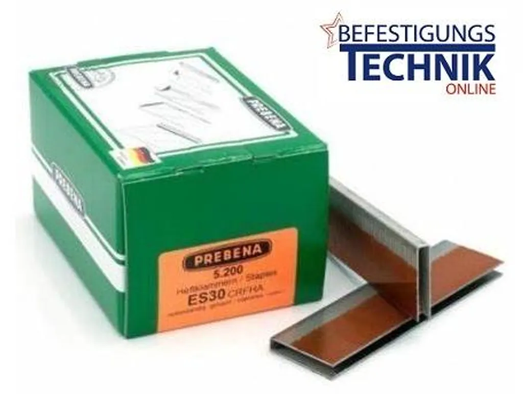 Agrafes Type ES en Acier Inoxydable 30mm Prebena Boîte de 5200