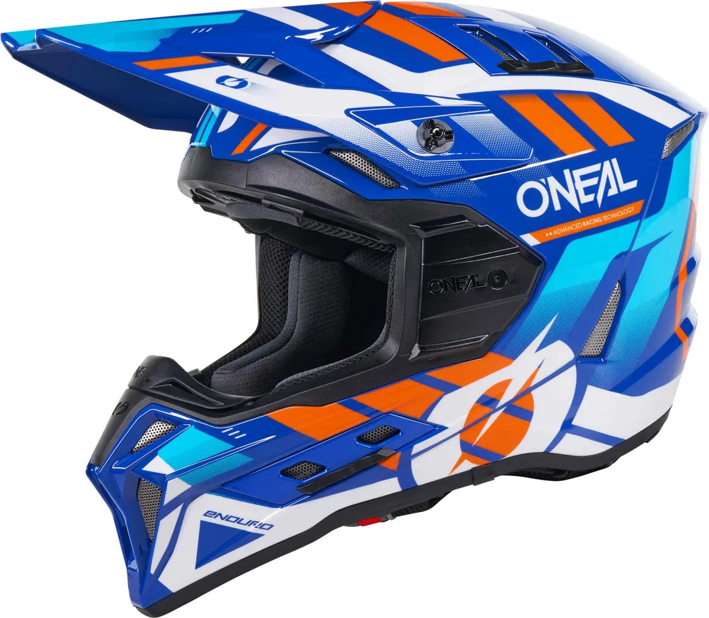 Casque moto cross Oneal Ex-Srs Dust XS bleu et orange enduro