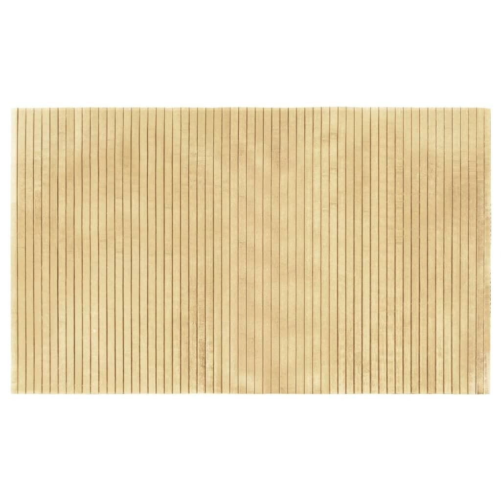 vidaXL Teppich Rechteckig Hell Natur 60x100 cm Bambus Produktbild 