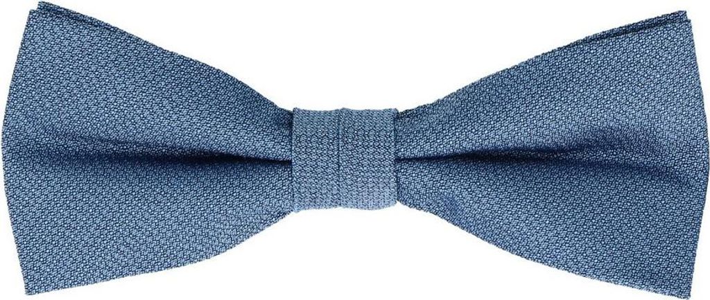 Herren Fliege, Serie Willen, mittelblau mit Uni Struktur, Einheitsgröße