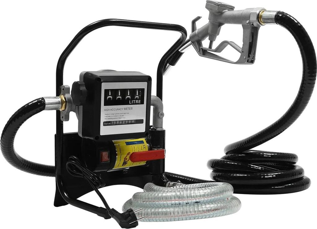 Elektrische Dieselpumpe - Transferpumpe - EU-Stecker 220 V - Leistung 200 W - Fördermenge 45 l/min - Selbstansaugend - Mit Zähler - Manuelle Zapf...