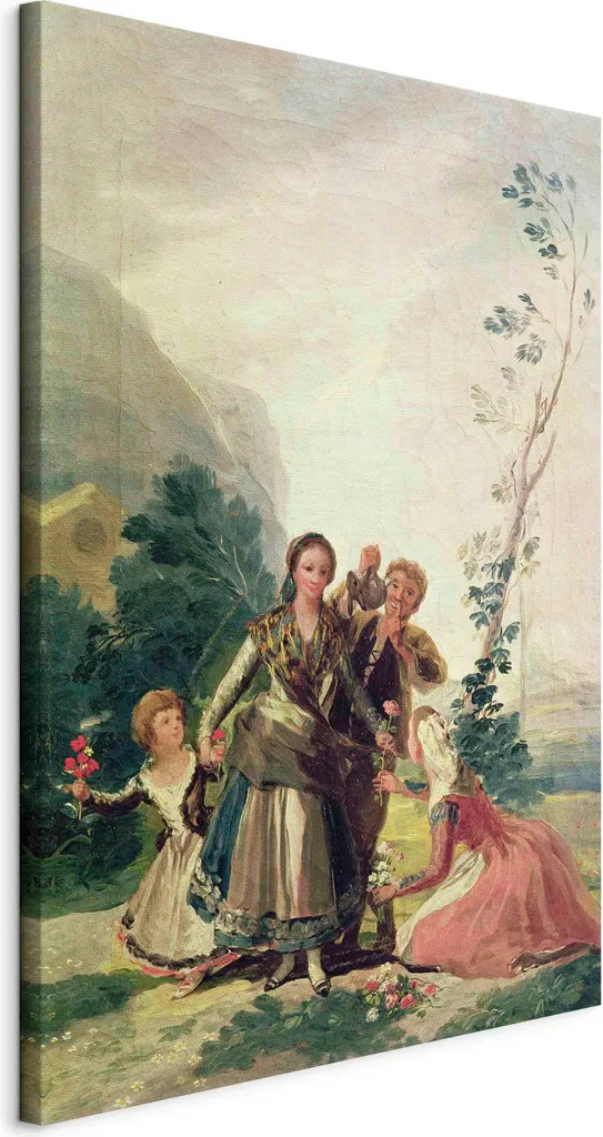 Quadro Goya Primavera 80x120 cm - Riproduzione su Tessuto Non Tessuto