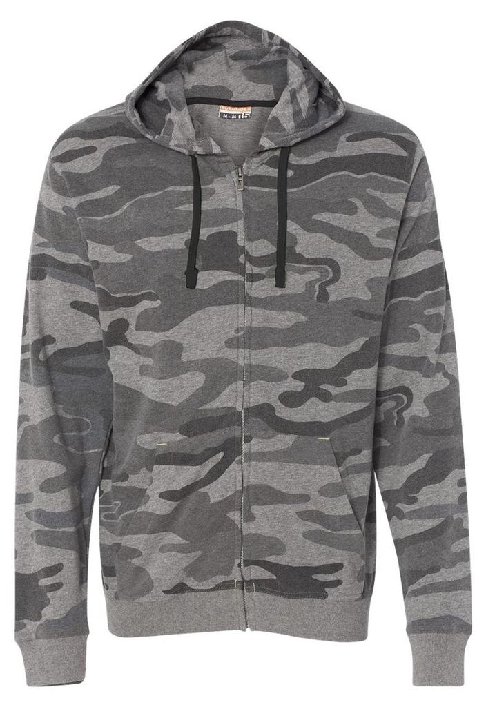 Burnside - Kapuzenpullover Durchgehender Reißverschluss für Herren/Damen Uni LT1203 (L) (Schwarz)