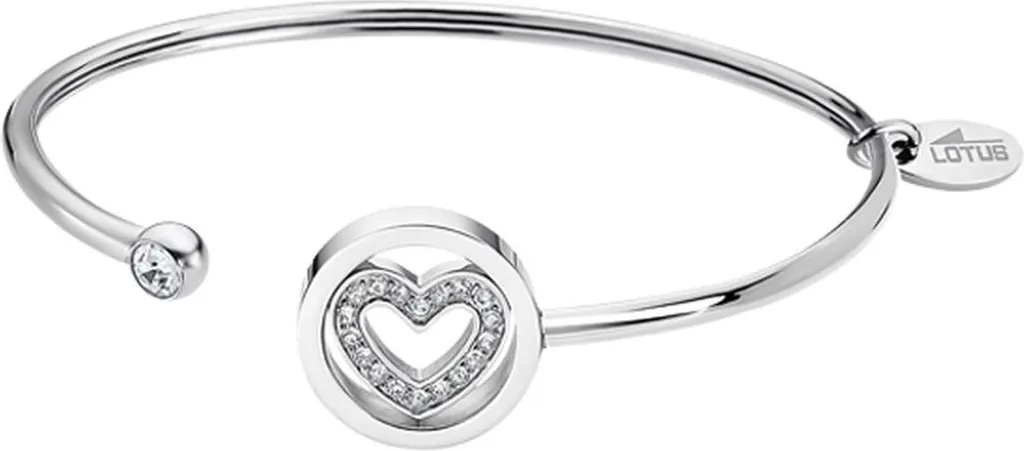 Gioielli Lotus Style LS2182-2/1: Bracciale Rigido Donna Cuore Argento