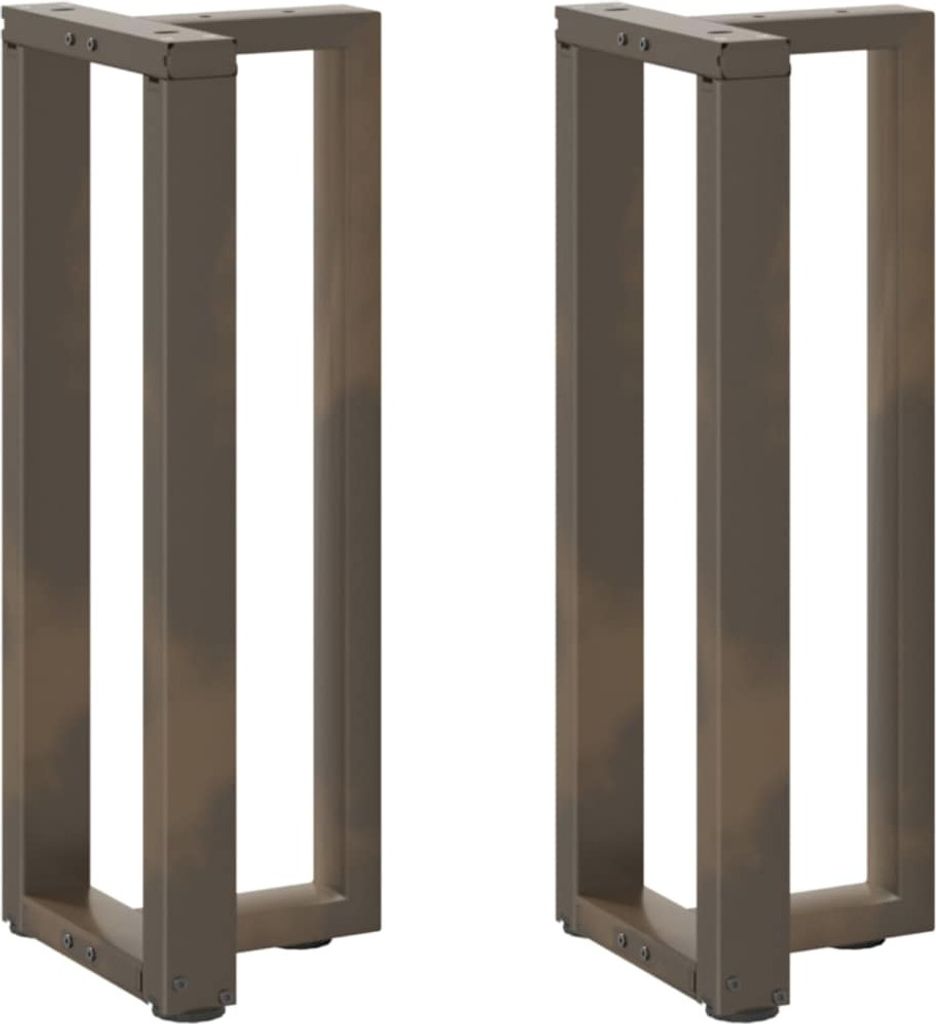 Konsolentischbeine T-Form 2 Stk. Naturstahl 38x25x(72-73) cm