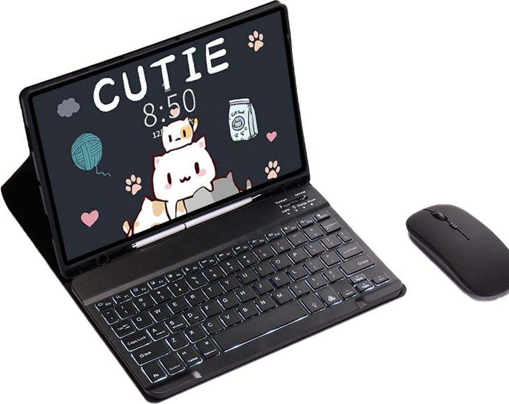 INF Bluetooth Tastatur Maus Set für Samsung Tab A7 Lite (8.7) Schwarz Samsung Galaxy Tab A7 lite 8,7 Zoll