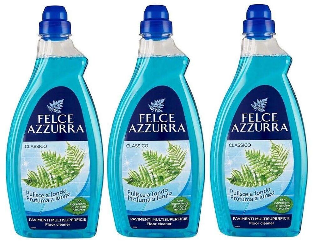 3x PaGLIERI Felce Azzurra Casa Pavimenti Classico Bodenreiniger 1 Lt Mehrflächig