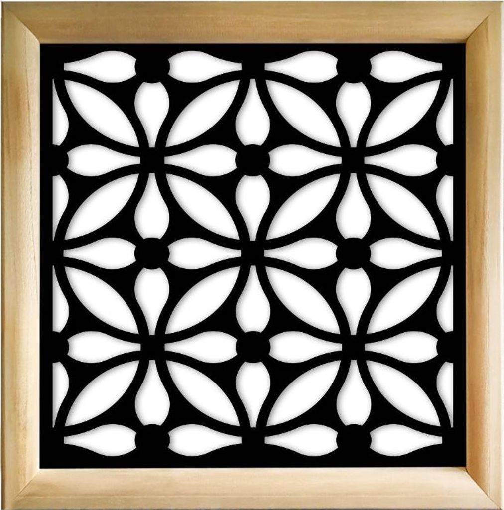 SAMURA - Moduli Decorativi in holz e PVC 98x98 cm schwarz