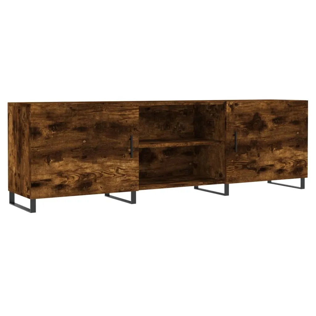 Mobile TV in rovere fumé 150x30x50 cm Materiale in legno