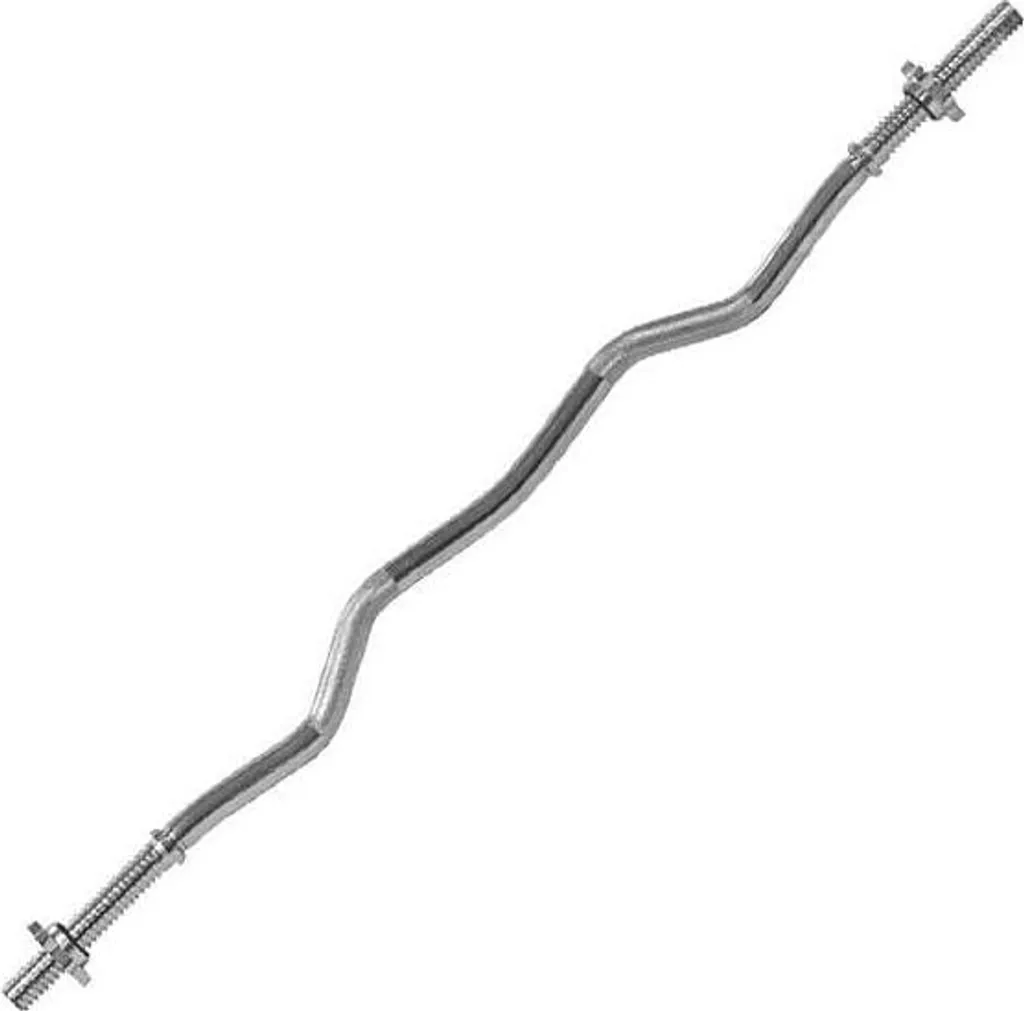 Barre de musculation Curl HMS GL 120 cm x 30 mm pour biceps et triceps