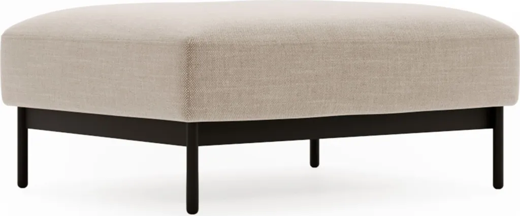 Tabouret d'Appoint Rembourré Beige Solianero 100x87 cm Idéal Salon