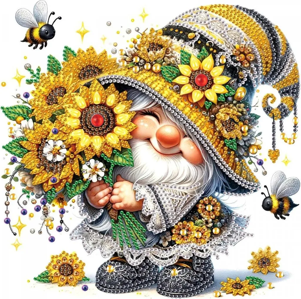 Kit Broderie Diamant 5D Sunny Leprechaun 30x30 cm - Couleurs Vibrantes