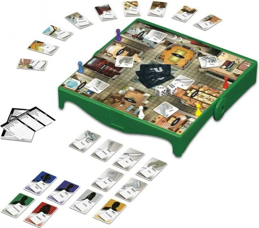 Cluedo Jeu de voyage avec boîtier de rangement intégré et accessoires - 2