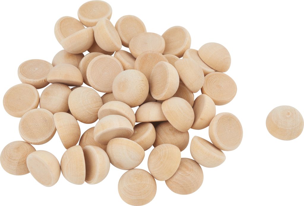 VBS XXL Holzhalbkugeln 1,5 cm 50 Stück Bastelbedarf Produktbild 