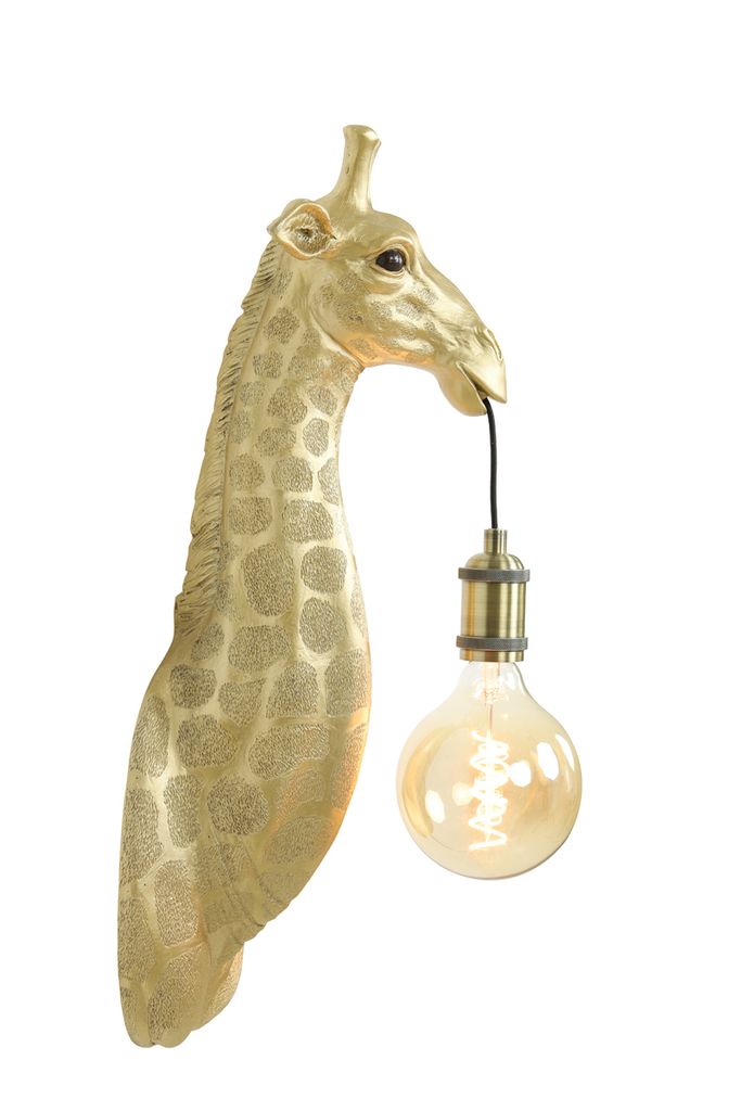 Light & Living - Wandleuchte Giraffe - Gold - 20,5x19x61cm
