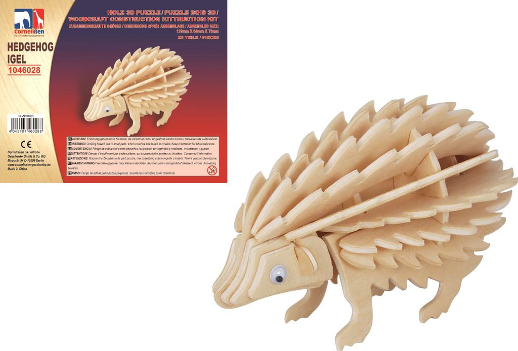 Holz 3D Puzzle - Igel