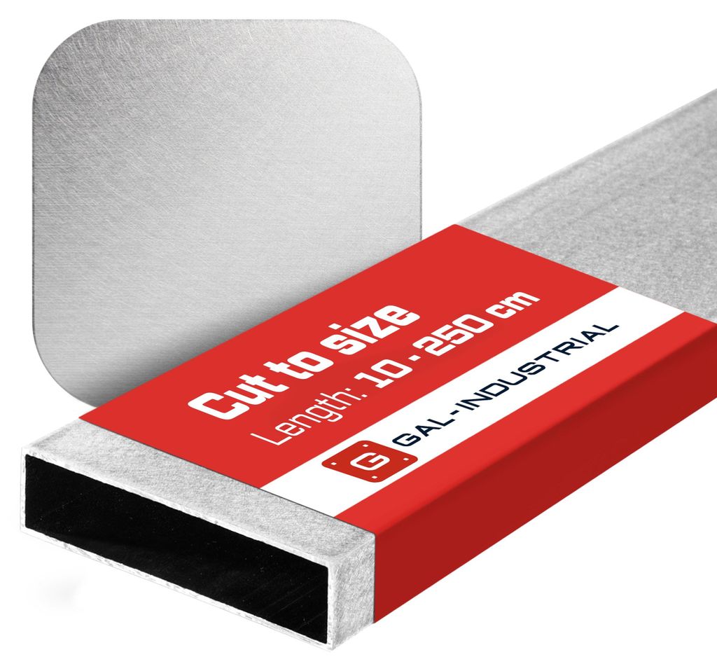 Profilo in alluminio SATINATO 40x10x2mm 80 cm Tubo Immagine del prodotto 
