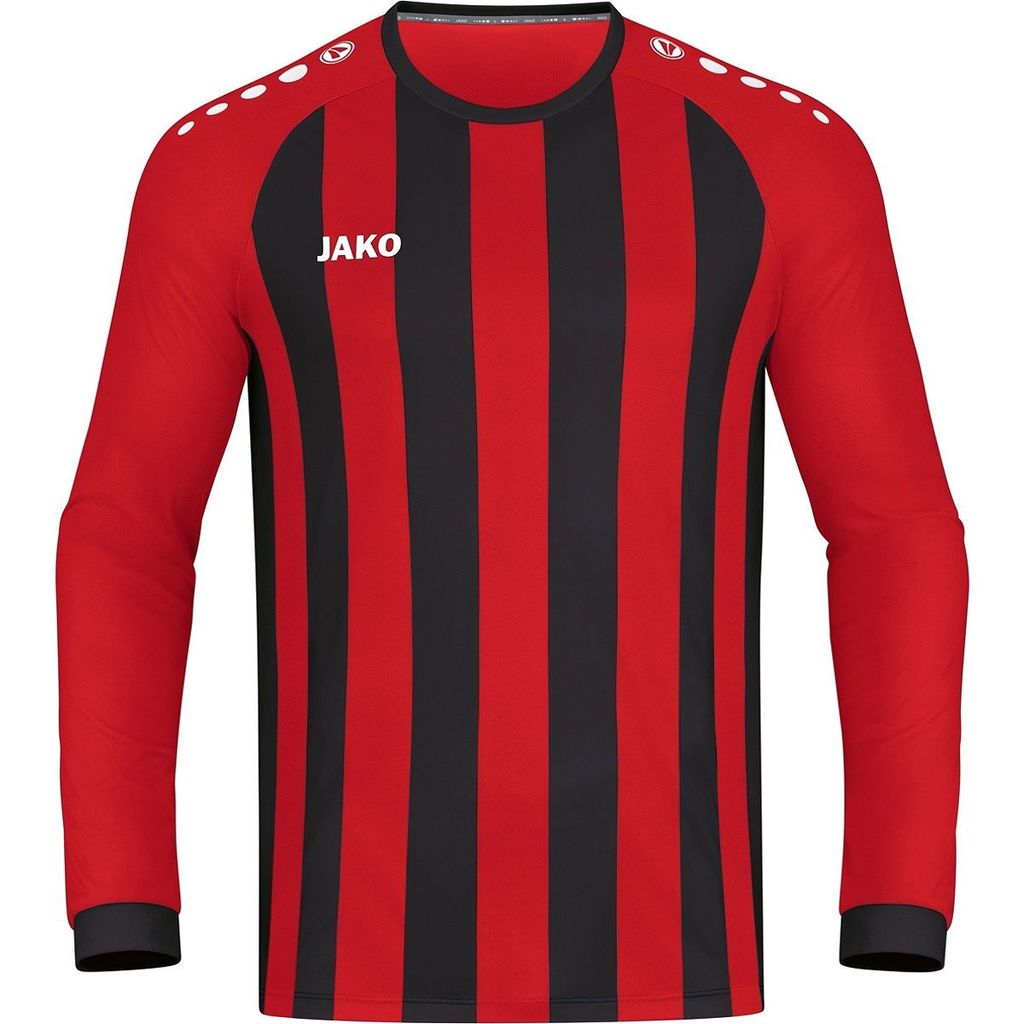 Jako Inter Trikot Langarm Herren - Sportrot / Schwarz