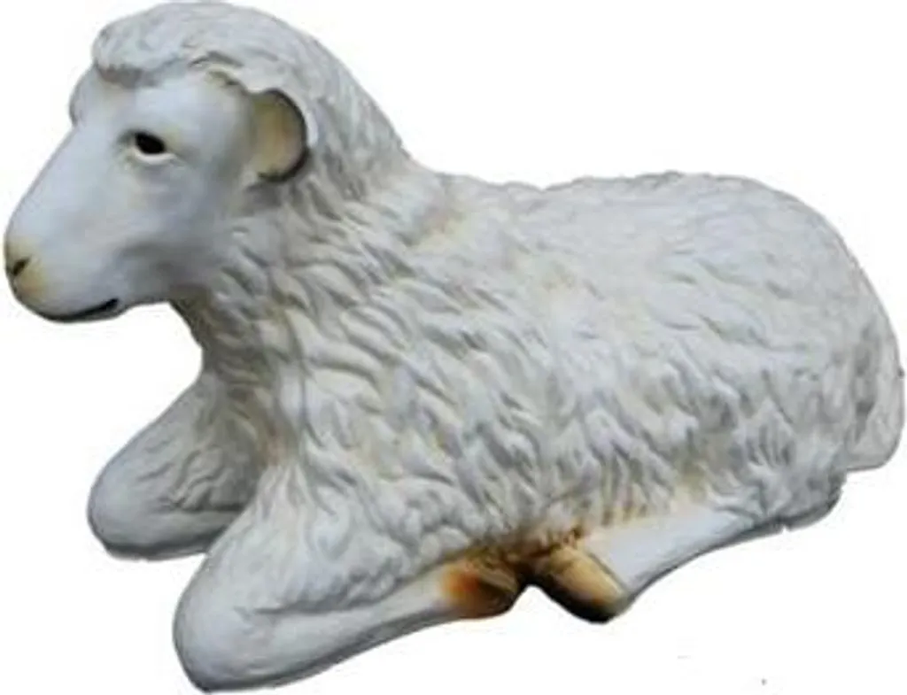 Statue de mouton décorative 43cm pour parc et aménagement de jardin zen