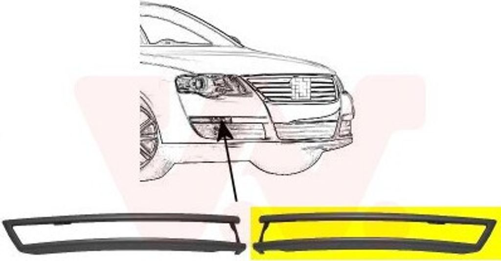 VAN WEZEL 5839581 Stoßstangen-Abdeckung Vorne Links für VW Passat Variant (3C5) Passat Limousine (3C2)