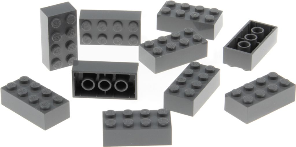 10x Lego Bau Stein 2x4x1 neu-dunkel grau Basic Star Wars 4211085 15589 3001