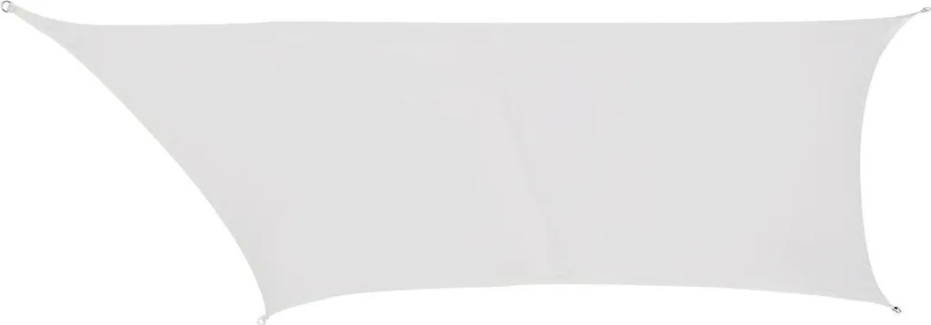 Voile d'ombrage 4x6 m blanc polyester avec protection UV et pluie - 4