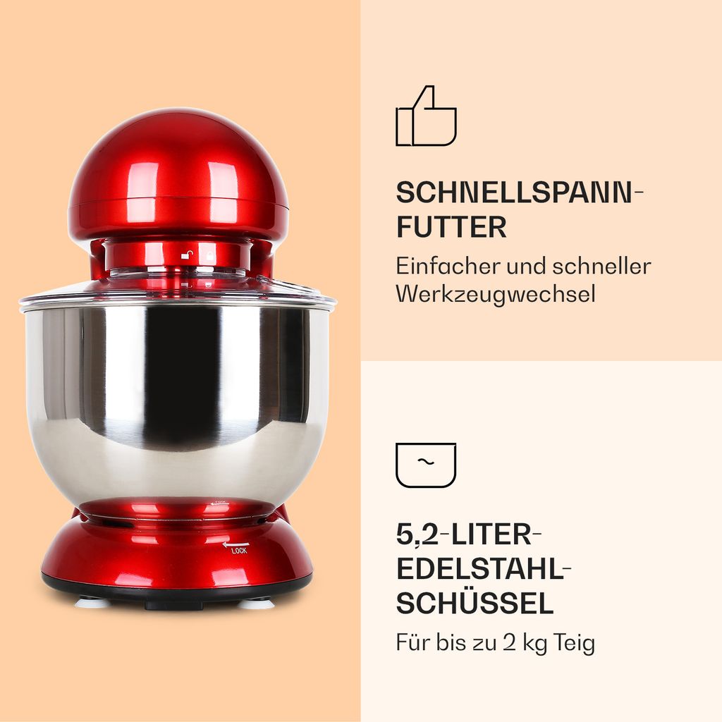 Klarstein Küchenmaschine, Knetmaschine mit 5L Schüssel, Produktbild 4