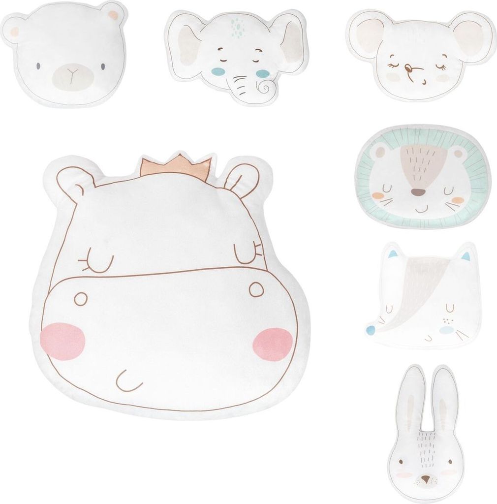 Kikkaboo Babykissen Plüschtier, Kuschelkissen, Figurenkissen, ab Geburt rosa