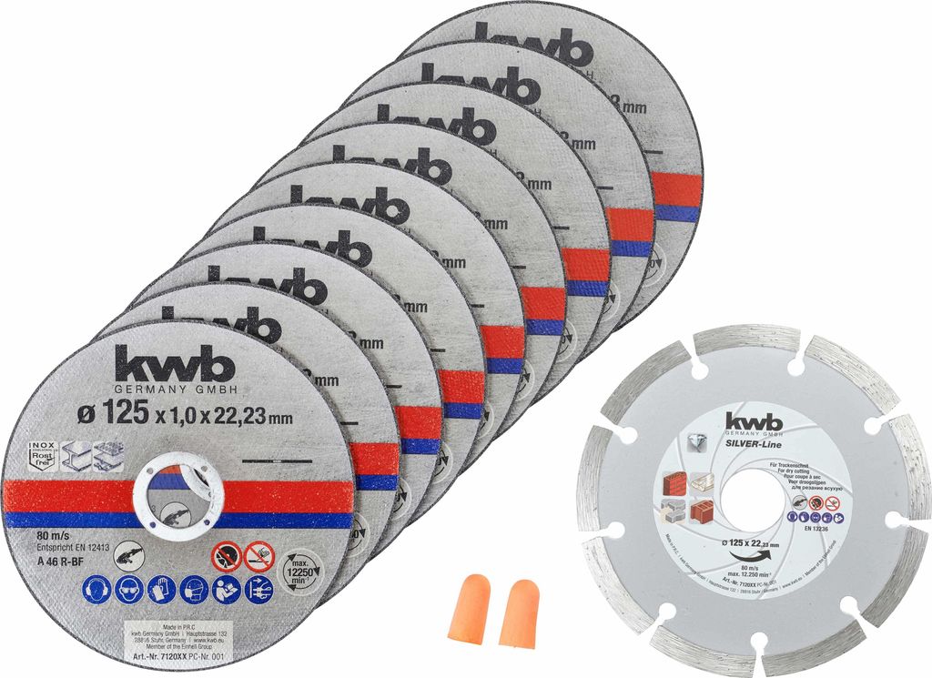 kwb 712032 Trennscheiben-Set 125 mm 10 St