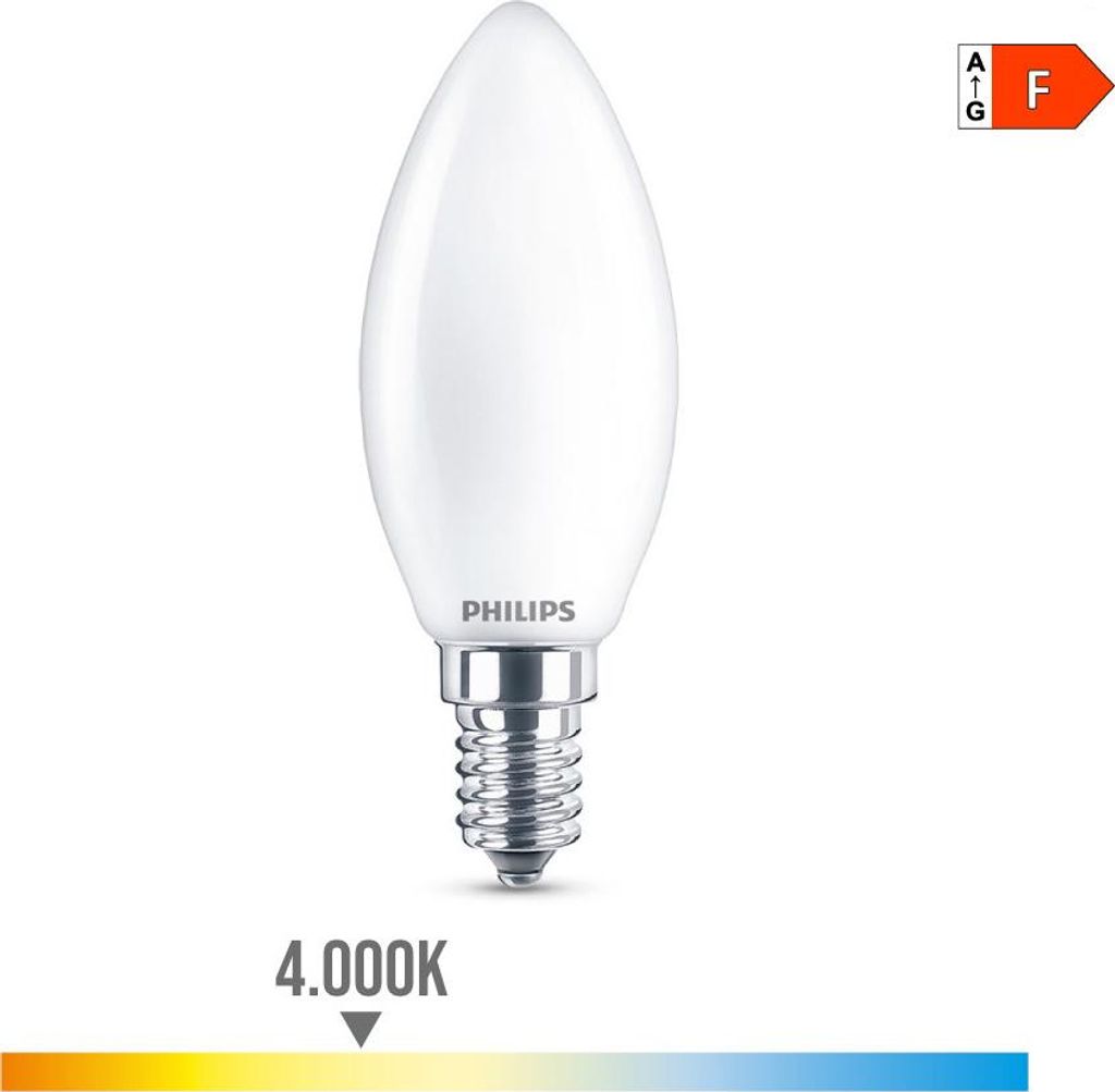 12 Ampoule Bougie Led E14 4.3w 470lm 4000k Lumière Du Jour Image du produit 