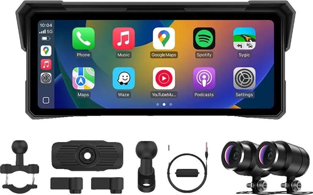 Dashcam Moto 4K et Système de Navigation GPS pour Guidon M782