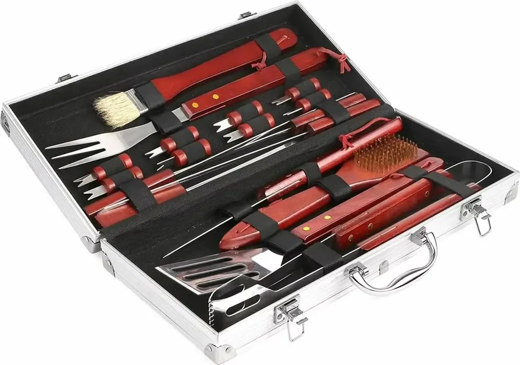 Ustensiles barbecue pour grillades en plein air coffret complet 18pcs