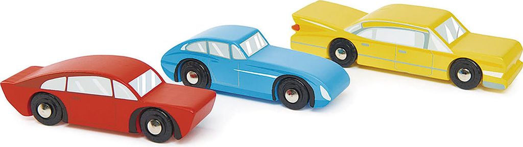 Tender Leaf Toys Retro Autos (Material Holz, Kinderspielzeug, Bunt) 7508353