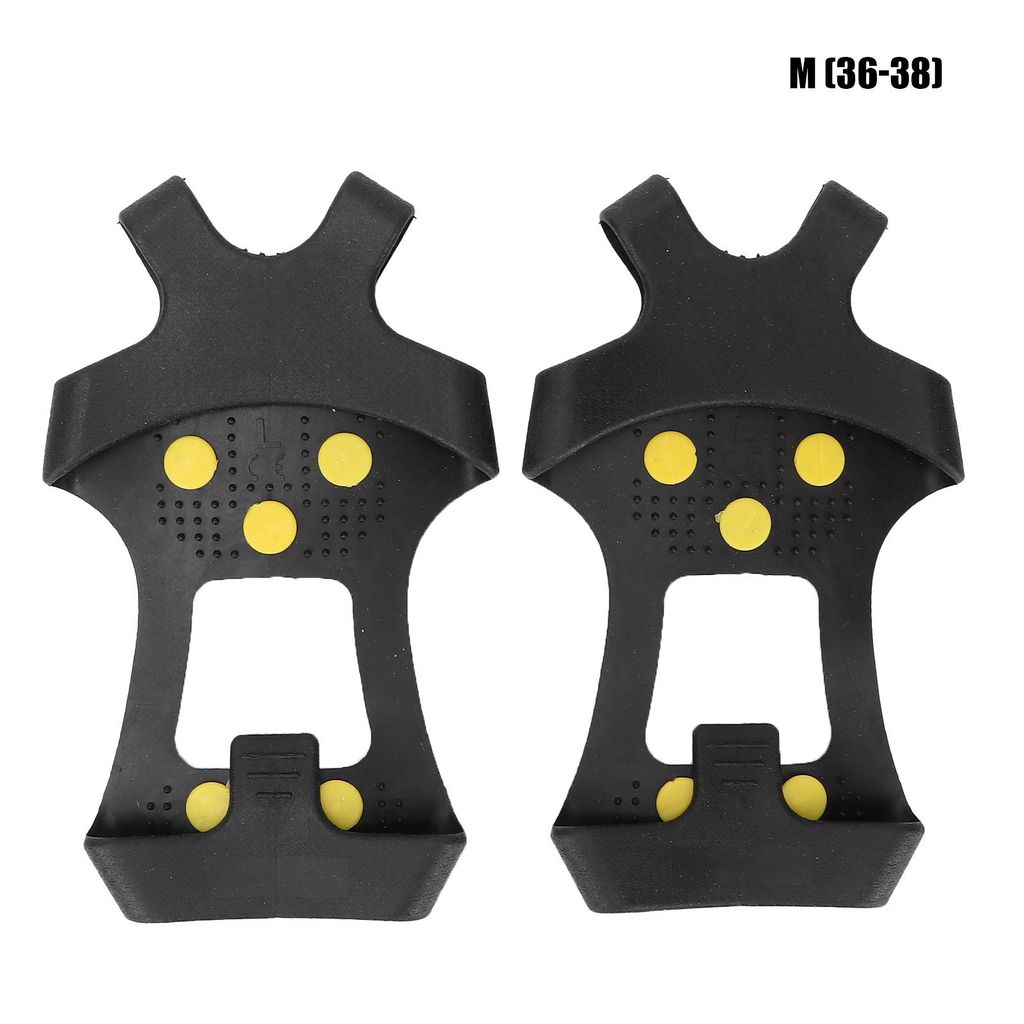 Crampons Antidérapants – 20 Pointes Acier – Silicone – Taille M 36-40 – Pêche Sur Glace, Randonnée Hiver