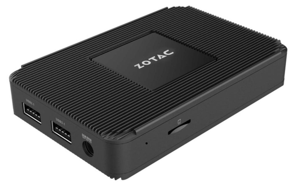 ZOTAC ZBOX P Series PI336 pico - Mini-PC - Celeron N6211 / 1.2 GHz - RAM 4 GB - SSD - eMMC 128 GB -