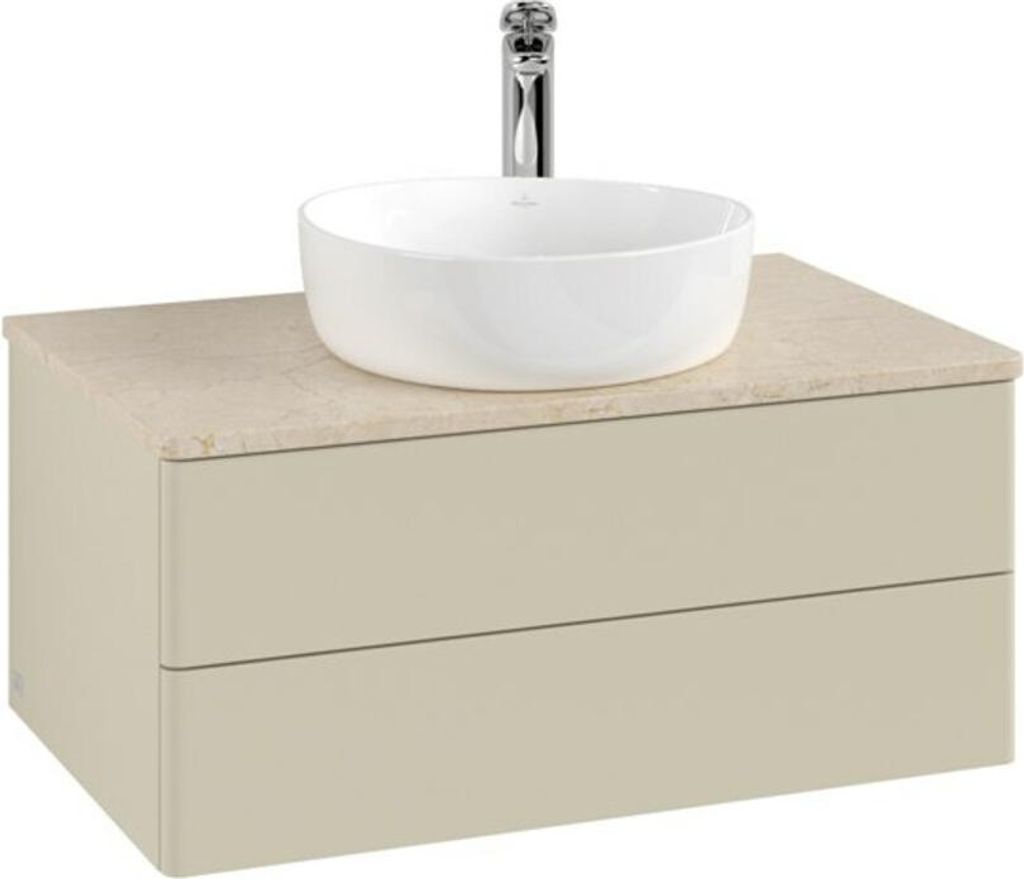 V&B Waschtischunterschrank ohne Frontstruktur Antao 80x36x50cm, HL, WBP botti., si Gr m Lac