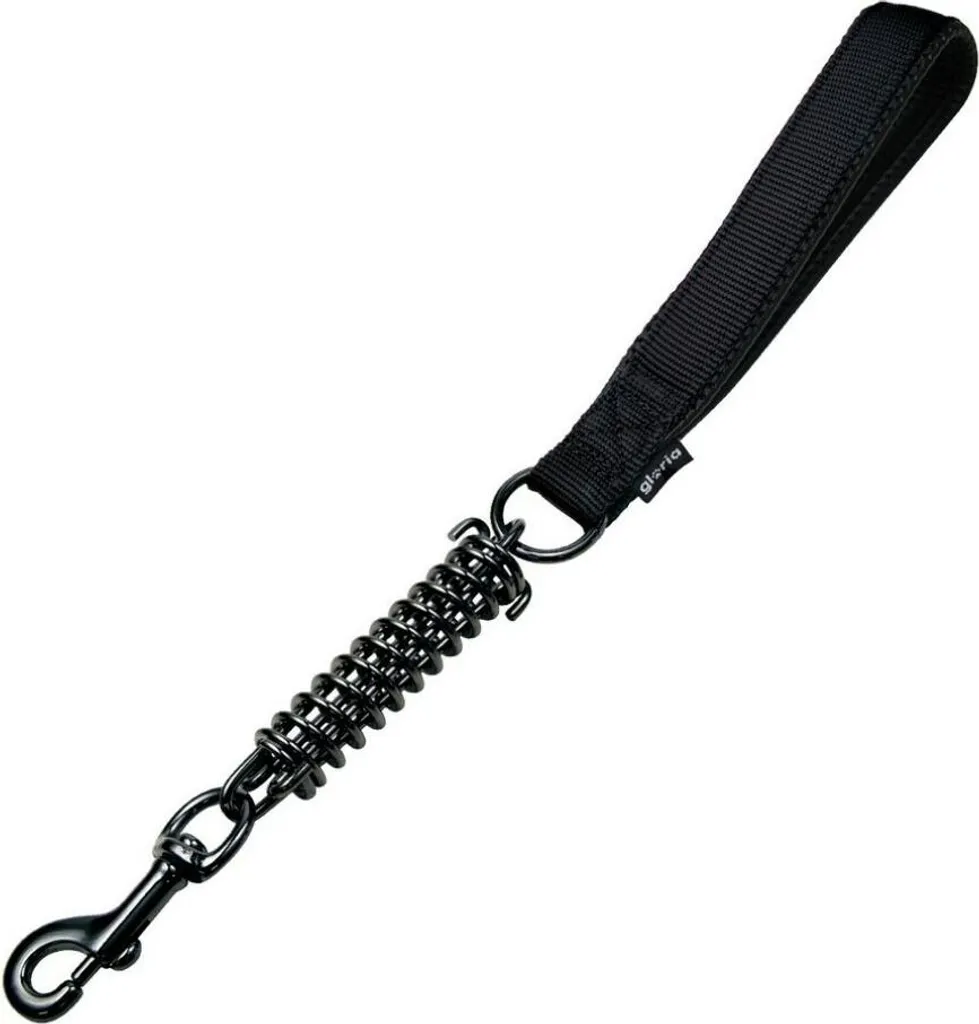 Guinzaglio Corto per Cani Gloria 41 cm - Nylon Nero Alta Tenacità