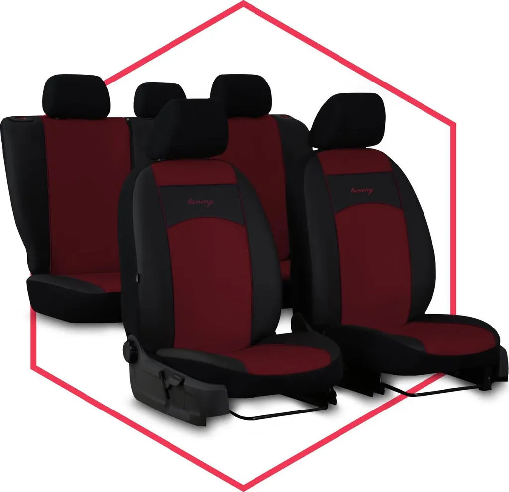 Set Coprisedili Universali Peugeot 308 Rosso Scuro | Pelle Sintetica 5 Posti - 11