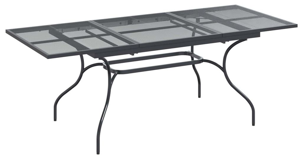 vidaXL Ausziehbarer Mesh Esstisch Anthrazit 212 x 90 x 76 Produktbild 