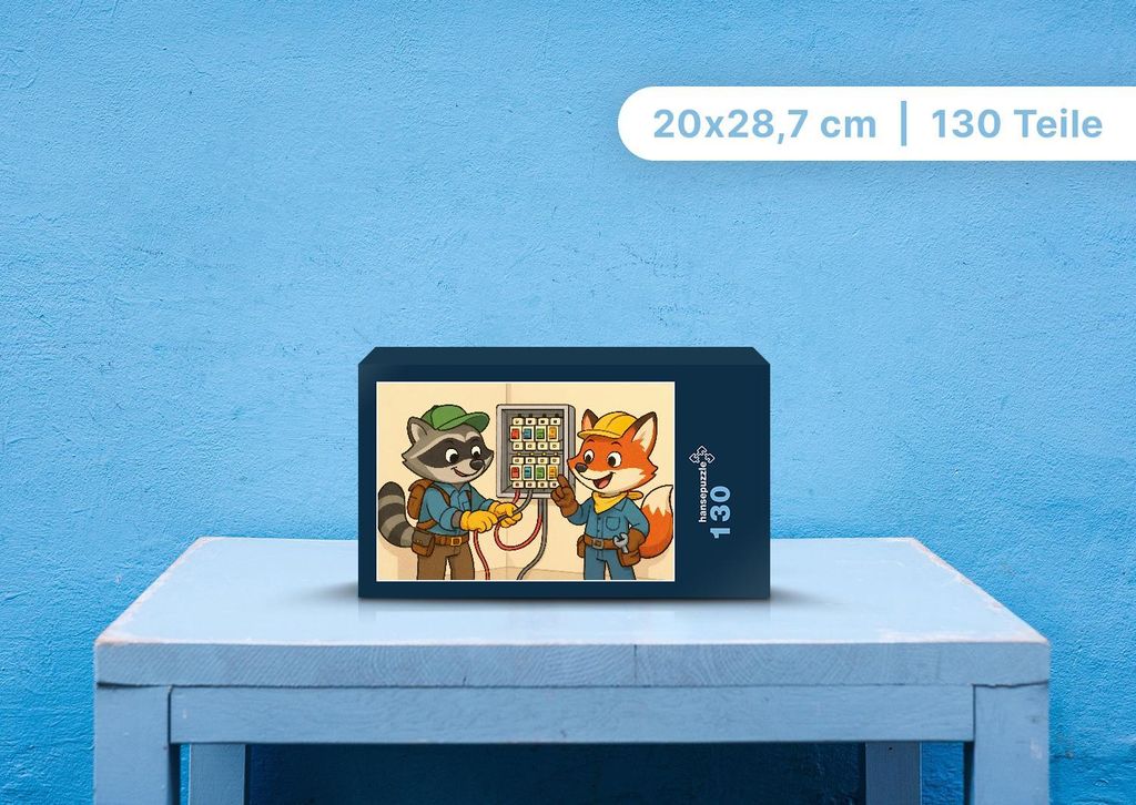 hansepuzzle 112318 - Rocco und Finn Puzzle, 130 Teile, Kinder, 28,7 x 20,0cm mit hochwertiger Aufbewahrung, Kartonbox & Beutel