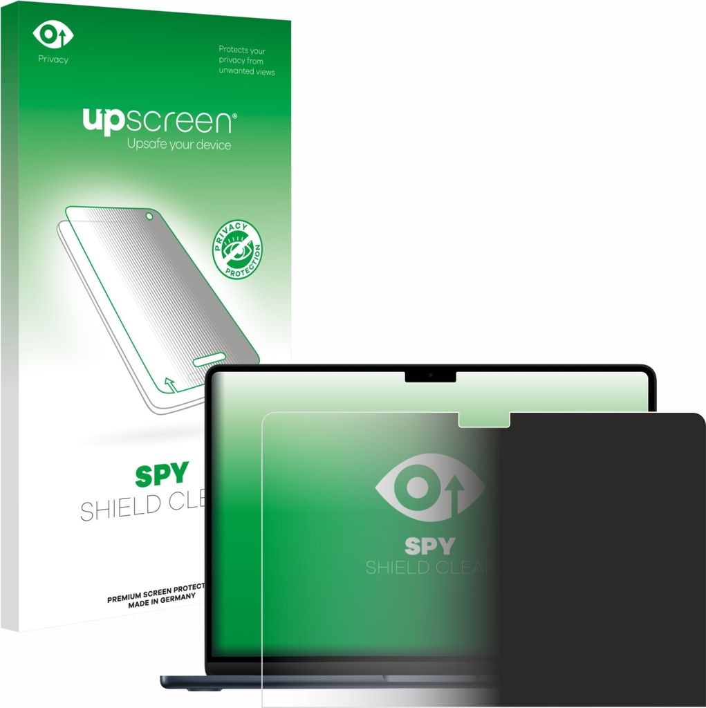 Für Apple MacBook Air 13" M4 2025 / M5 2026 Sichtschutzfolie Schutzfolie upscreen Anti-Spy Privacy Sichtschutz Blickschutz Display Schutz Folie Bl...