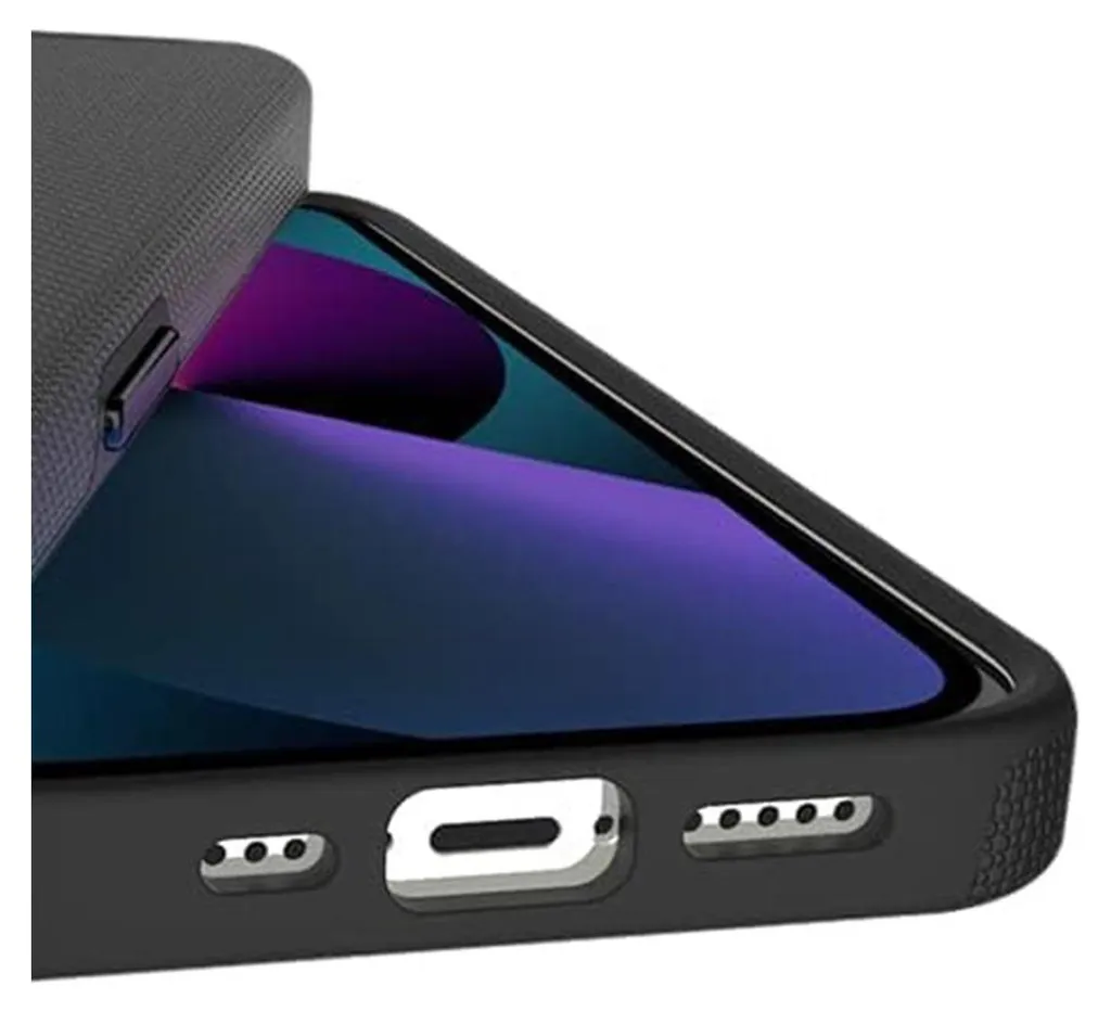 Eiger, Cover rigida per iPhone 14 Pro Max con 2 strati di protezione ultra-rinforzata contro le cadute da 4M, nero - 4