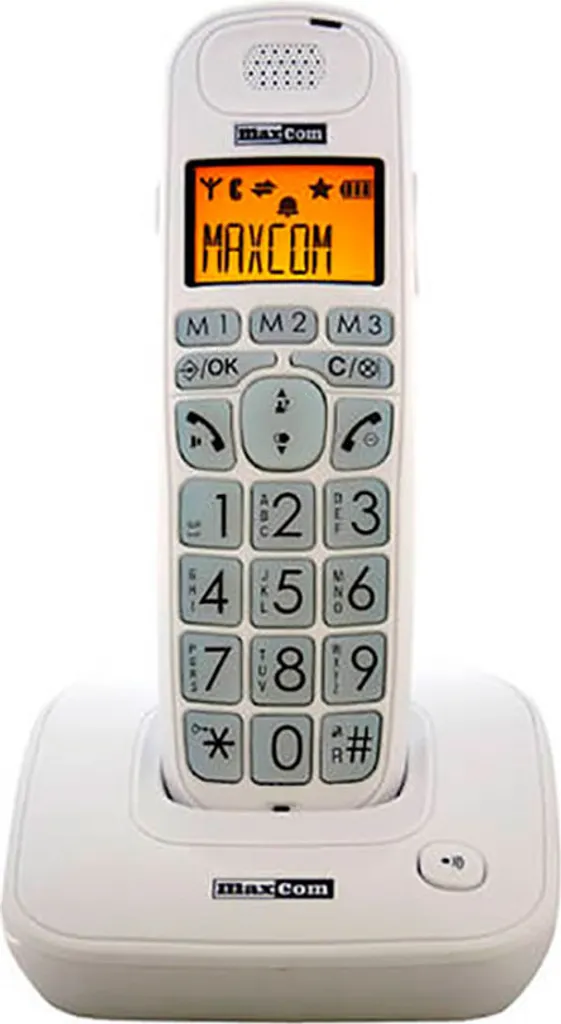 Maxcom MC6800 BB Téléphone DECT Blanc à Écran LCD et Mains Libres Intégré - 2