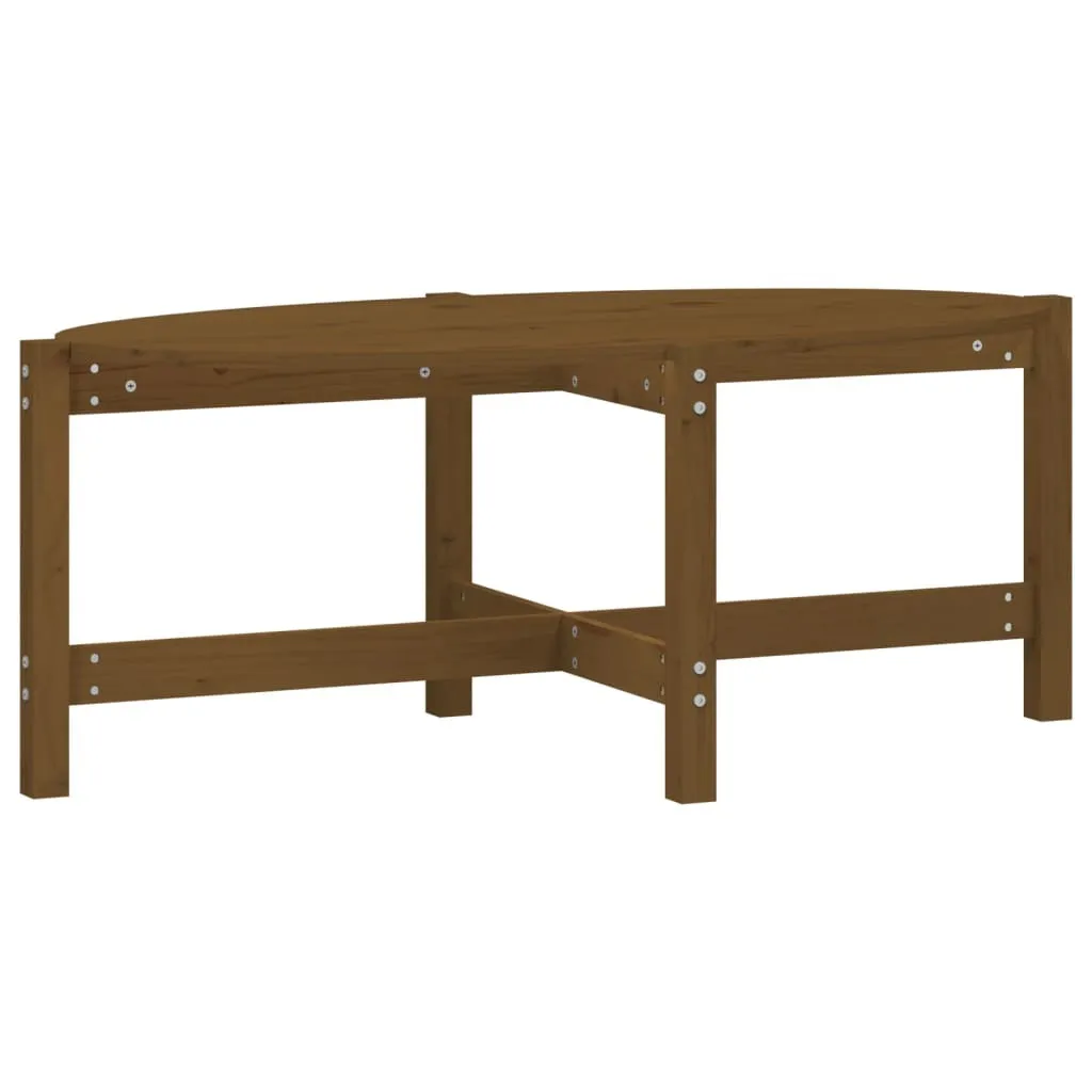 Offerta Tavolino in Legno Massiccio 118x63x45 cm Marrone Miele