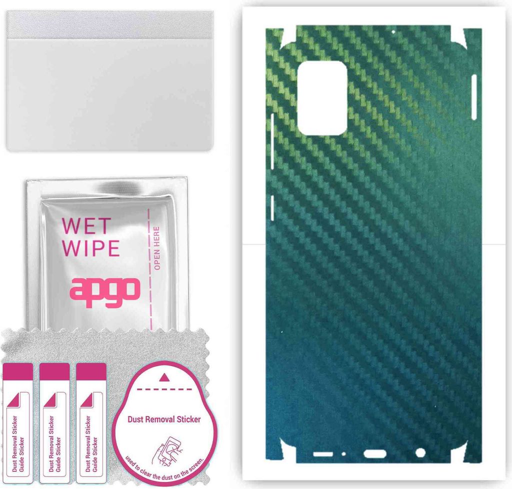 apgo Rückseite + Seiten Schutzfolie, Skin, kompatibel mit Samsung Galaxy A51, Hinten Displayschutzfolie aus Vinylfolie, kratzfest, einfache Montag...