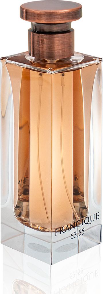 A perfume bottle on a white background.