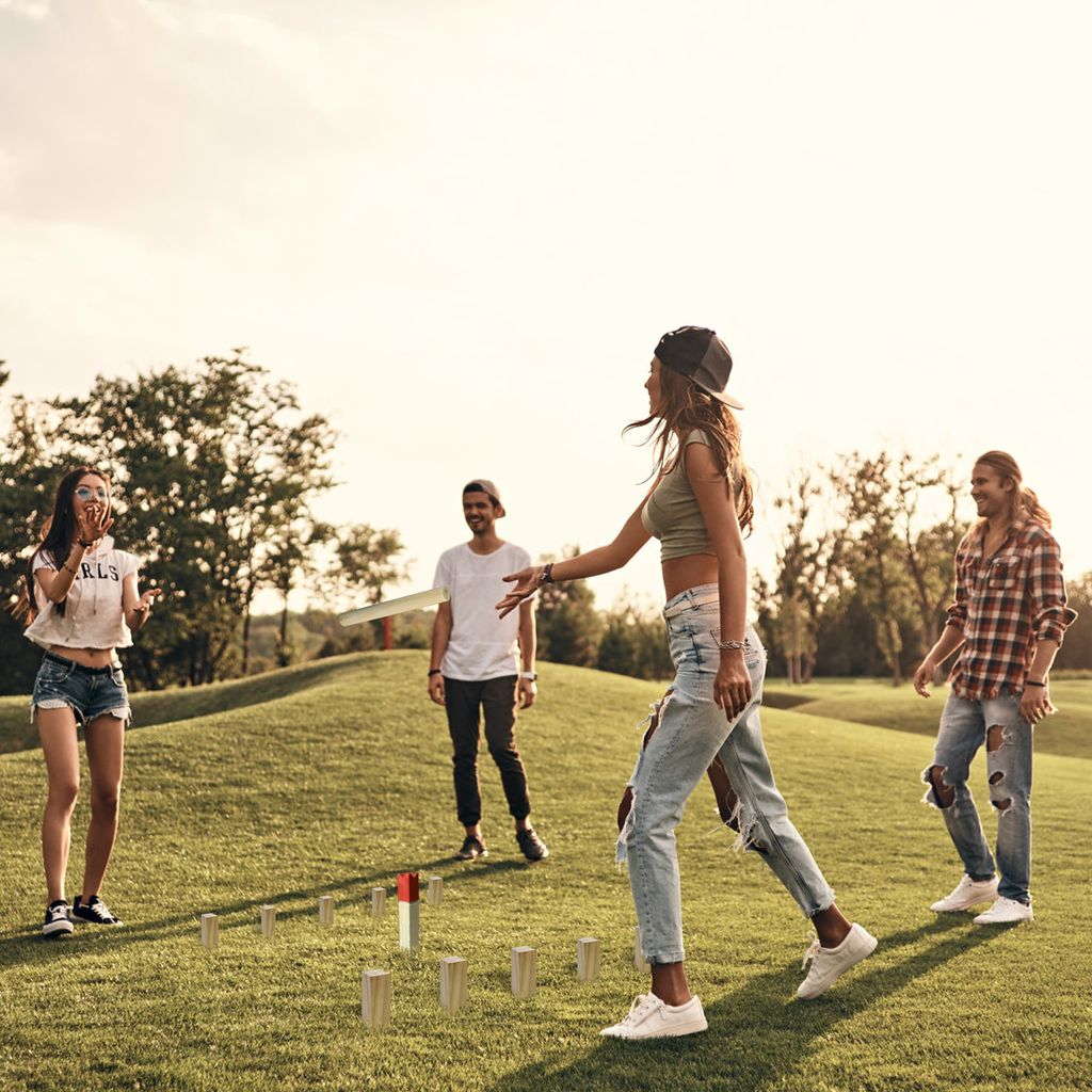 XMTECH Wikinger Wurfspiel Kubb Wikingerspiel aus Kieferholz Produktbild 6