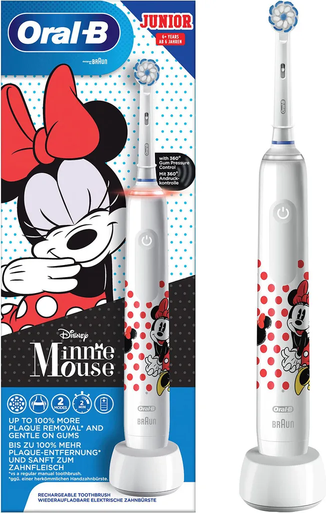 Oral-B Junior Minnie Mouse Blanche : Brossez mieux et sans Douleur