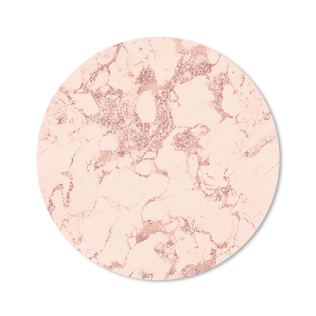MuchoWow Mauspad Mousepad Marmor - Roségold - Muster - Chic 40x40 cm - Mousepads - Maus Mat - Pad - Mausunterlage - Schreibtisch Accessoires